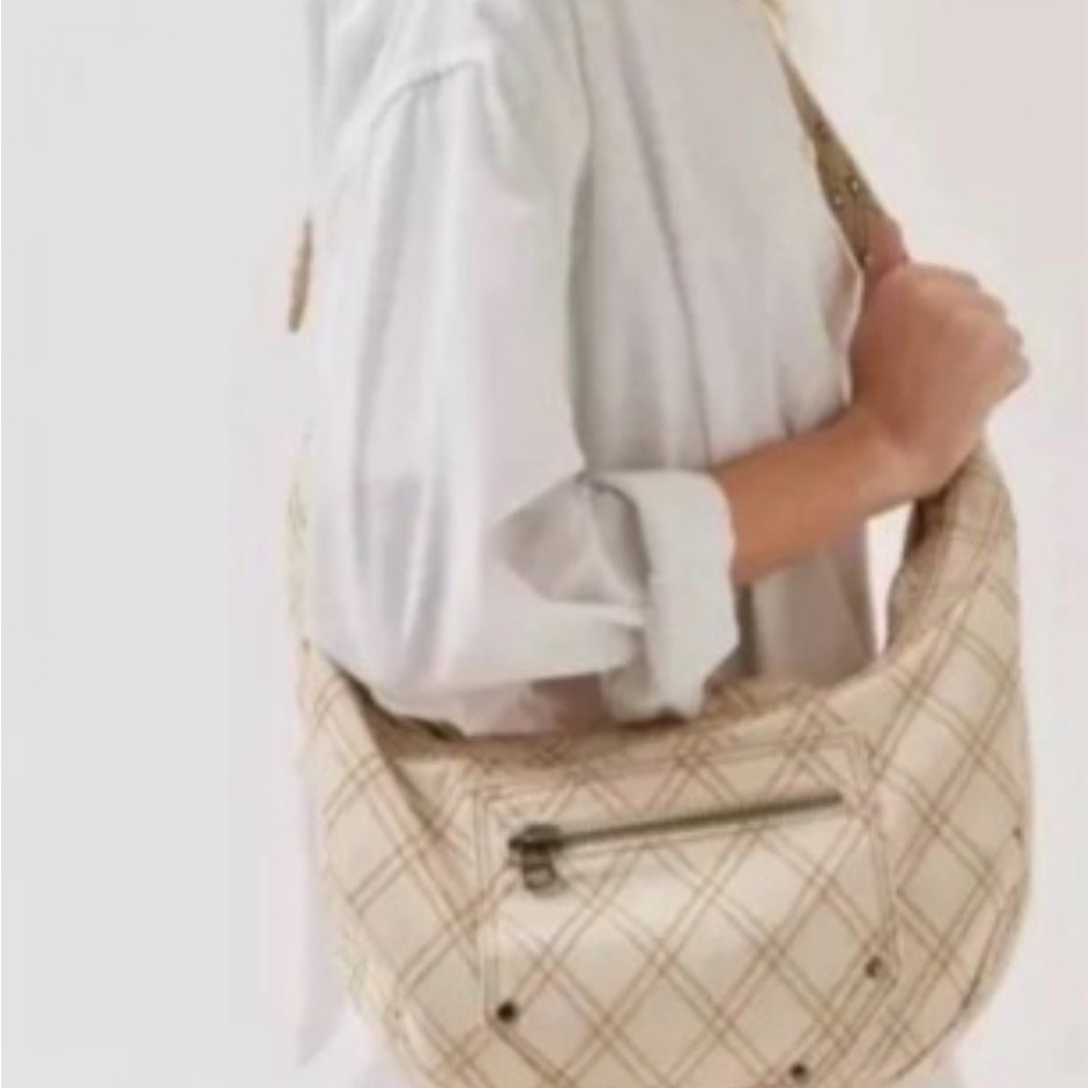 Plaid Beige Shoulder Bag - Picture 2 of 9